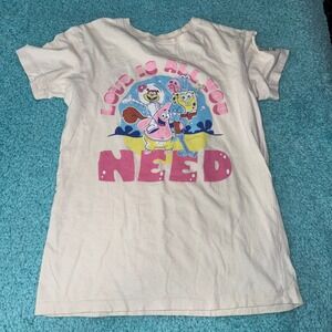 Nickelodeon Spongebob Squarepants‎ RSQ T Shirt Love is All You Need X Small